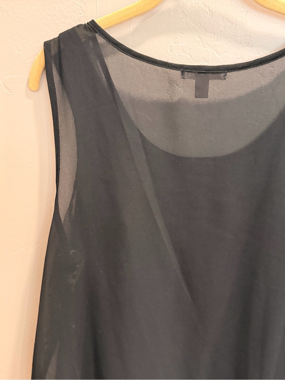 Roz & Ali Black Tank with Gold Floral Lace #714 - Picture 7 of 15